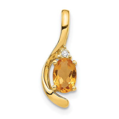 14K gold diamond pendant