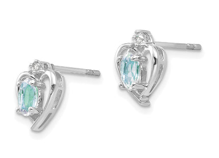 14k White Gold Earrings Style XBS451 - Classique Jewelry Inc.
