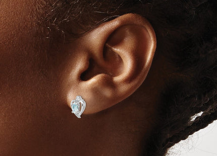 14k White Gold Earrings Style XBS451 - Classique Jewelry Inc.
