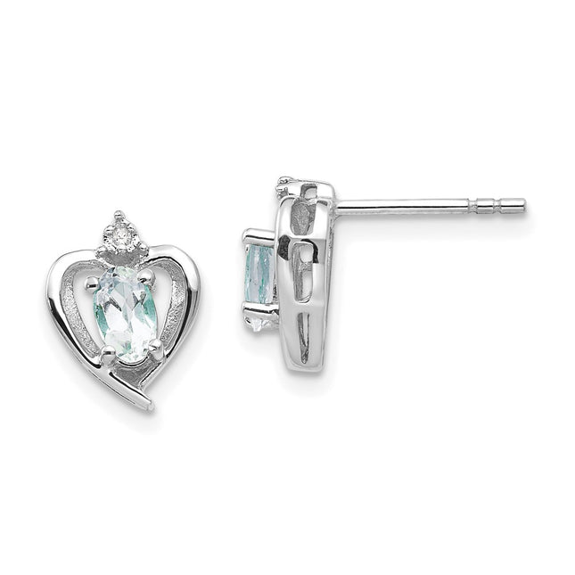14k White Gold Earrings Style XBS451 - Classique Jewelry Inc.