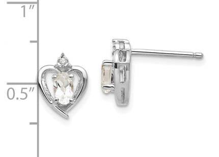 14k White Gold Earrings Style XBS452 - Classique Jewelry Inc.