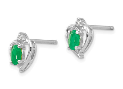 14k White Gold Earrings Style XBS453 - Classique Jewelry Inc.