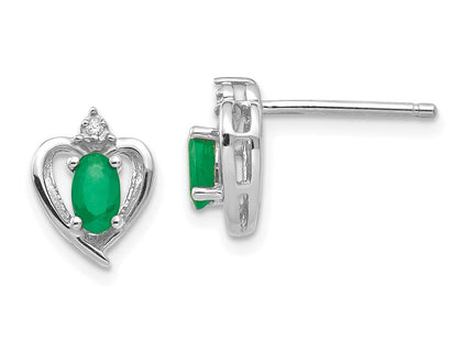 14k White Gold Earrings Style XBS453 - Classique Jewelry Inc.