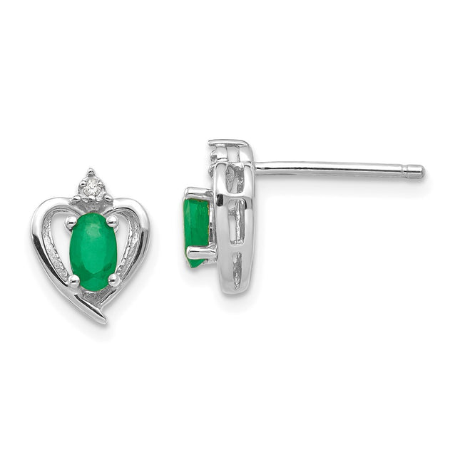 14k White Gold Earrings Style XBS453 - Classique Jewelry Inc.