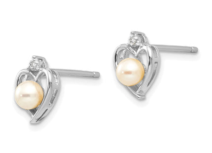 14k White Gold Earrings Style XBS454 - Classique Jewelry Inc.