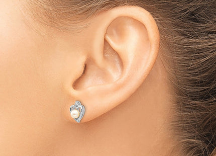 14k White Gold Earrings Style XBS454 - Classique Jewelry Inc.