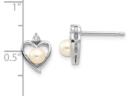 14k White Gold Earrings Style XBS454 - Classique Jewelry Inc.