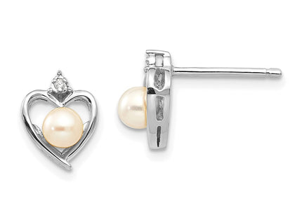 14k White Gold Earrings Style XBS454 - Classique Jewelry Inc.