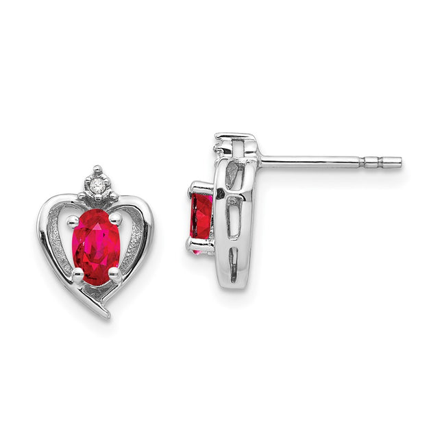 14k White Gold Earrings Style XBS455 - Classique Jewelry Inc.