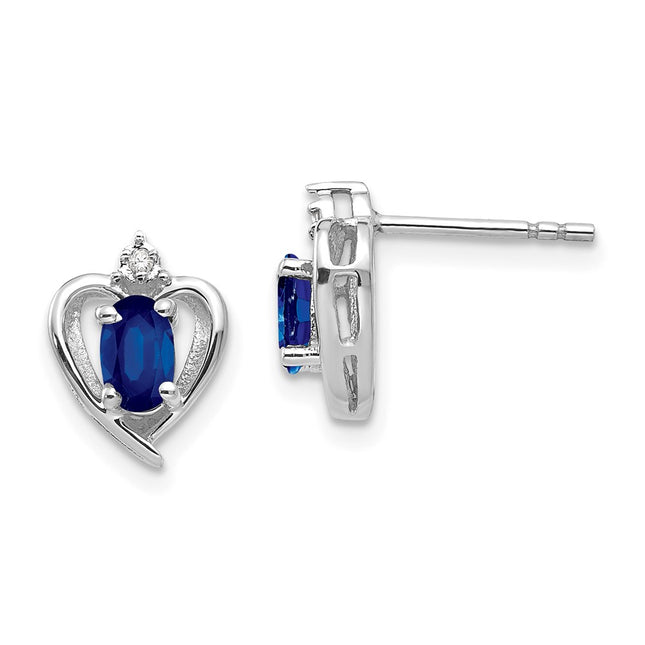 14k White Gold Earrings Style XBS467 - Classique Jewelry Inc.