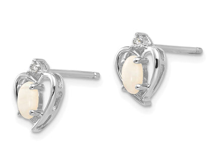 14k White Gold Earrings Style XBS468 - Classique Jewelry Inc.
