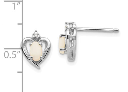 14k White Gold Earrings Style XBS468 - Classique Jewelry Inc.