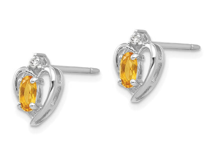 14k White Gold Earrings Style XBS469 - Classique Jewelry Inc.