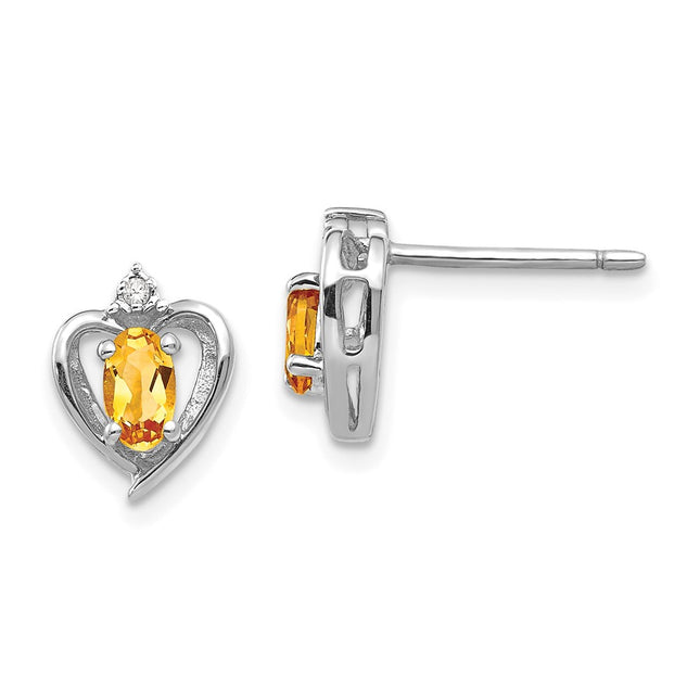 14k White Gold Earrings Style XBS469 - Classique Jewelry Inc.