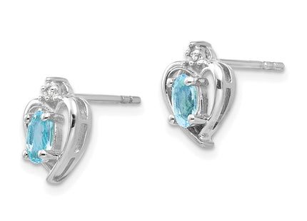 14k White Gold Earrings Style XBS470 - Classique Jewelry Inc.