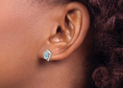 14k White Gold Earrings Style XBS470 - Classique Jewelry Inc.