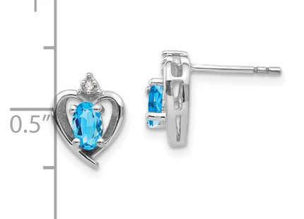 14k White Gold Earrings Style XBS470 - Classique Jewelry Inc.