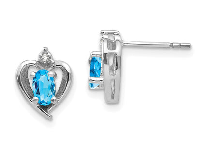 14k White Gold Earrings Style XBS470 - Classique Jewelry Inc.