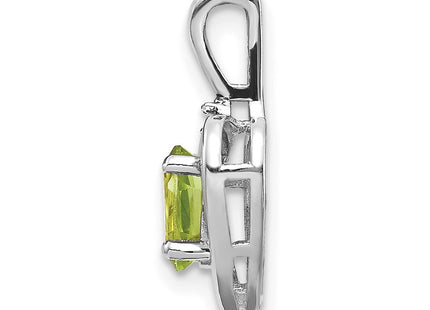 14K white gold diamond heart pendant, alternate view