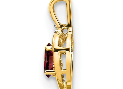 14K gold diamond heart pendant, alternate view
