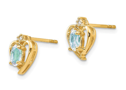 14k Yellow Gold Earrings Style XBS487 - Classique Jewelry Inc.