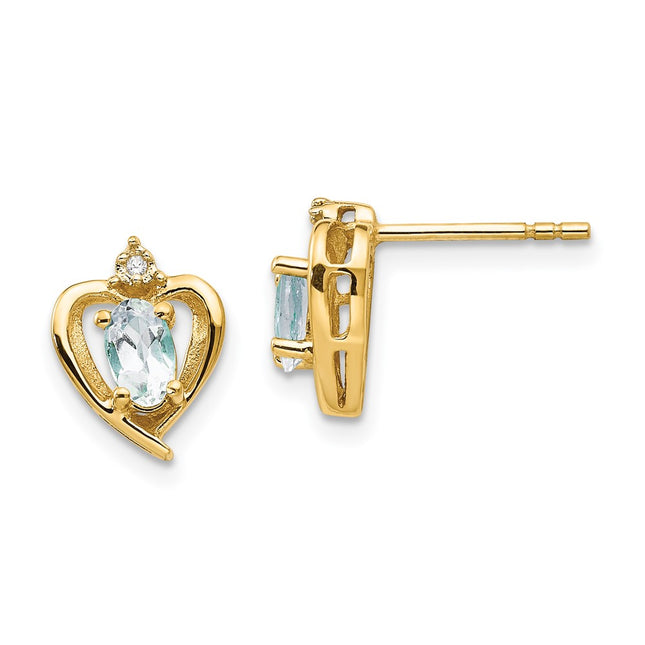 14k Yellow Gold Earrings Style XBS487 - Classique Jewelry Inc.