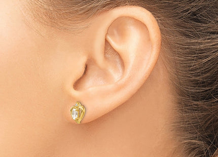 14k Yellow Gold Earrings Style XBS488 - Classique Jewelry Inc.