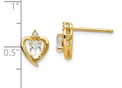 14k Yellow Gold Earrings Style XBS488 - Classique Jewelry Inc.