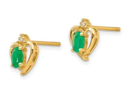 14k Yellow Gold Earrings Style XBS489 - Classique Jewelry Inc.