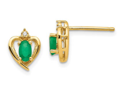 14k Yellow Gold Earrings Style XBS489 - Classique Jewelry Inc.