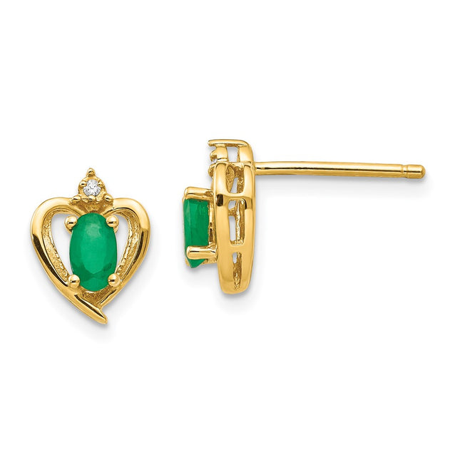14k Yellow Gold Earrings Style XBS489 - Classique Jewelry Inc.