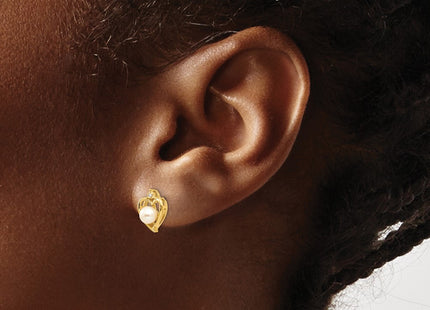 14k Yellow Gold Earrings Style XBS490 - Classique Jewelry Inc.