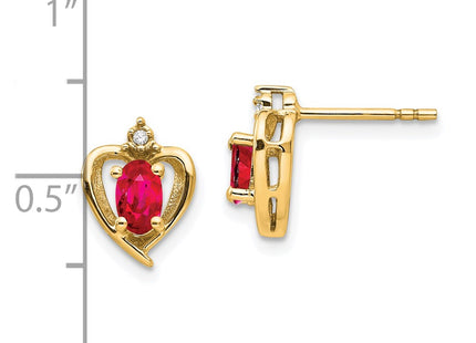 14k Yellow Gold Earrings Style XBS491 - Classique Jewelry Inc.