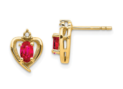 14k Yellow Gold Earrings Style XBS491 - Classique Jewelry Inc.