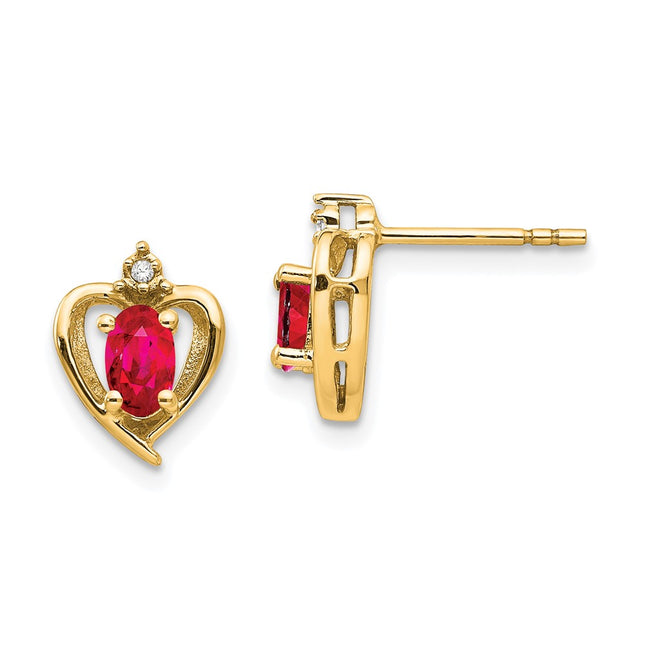 14k Yellow Gold Earrings Style XBS491 - Classique Jewelry Inc.