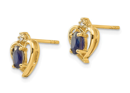 14k Yellow Gold Earrings Style XBS503 - Classique Jewelry Inc.