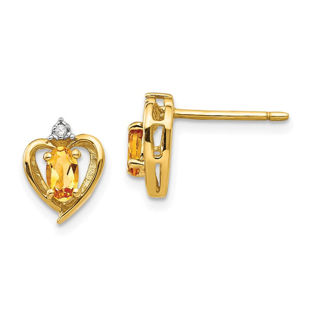 14k Yellow Gold Earrings Style XBS505 - Classique Jewelry Inc.