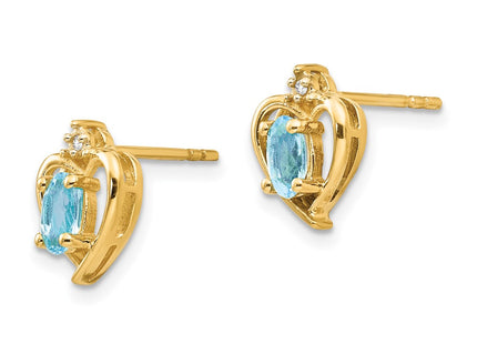 14k Yellow Gold Earrings Style XBS506 - Classique Jewelry Inc.