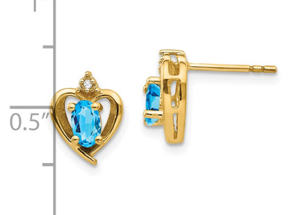 14k Yellow Gold Earrings Style XBS506 - Classique Jewelry Inc.