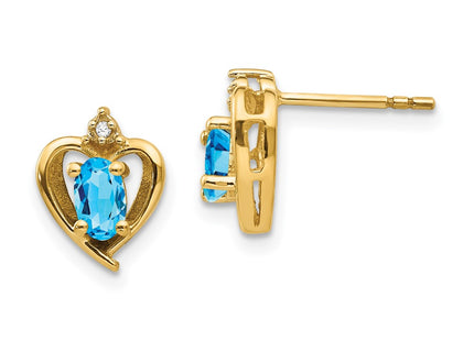 14k Yellow Gold Earrings Style XBS506 - Classique Jewelry Inc.