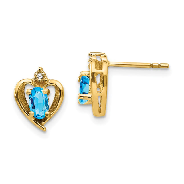 14k Yellow Gold Earrings Style XBS506 - Classique Jewelry Inc.
