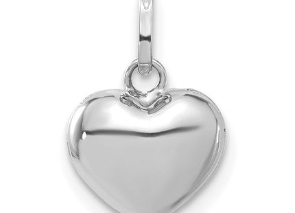 14K white gold heart pendant
