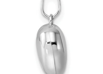 14k White Gold 3D Puffed Heart Pendant (Style XCH111)