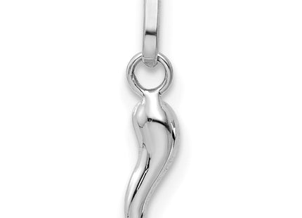 14K white gold charm, another view
