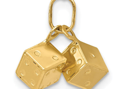 14K white gold charm, alternate view