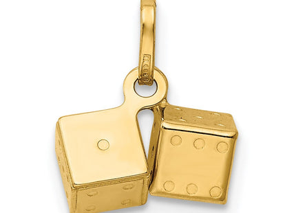 14K white gold charm, further view