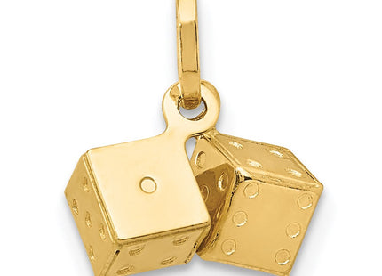 14K white gold charm