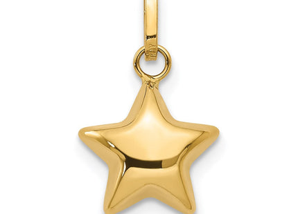 14k 3D Puffed Star Charm (Style XCH156)