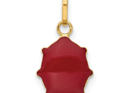14K Red Enameled Ladybug Charm