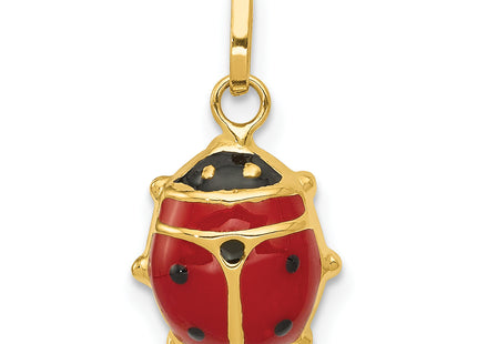 14K Red Enameled Ladybug Charm